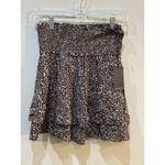 Rails  Addison Chestnut Abstract Animal Skirt Size Small‎  Smocked Tiered Photo 1