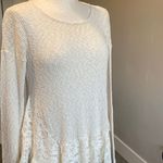 Orange Creek Ivory Waffle Lace Knit Top-Like New Photo 1