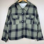 Lucky Brand  Womens Flannel Shirt Jacket Size L Plaid Fleece Lined Shacket Grunge Photo 0