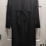 Say What? Say What? Size Medium Black Textured Longline Waterfall Cardigan Y2K Sweater Photo 0