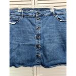Old Navy Old Navy Denim Mini Skirt Size 20 Pockets High Rise Button Front Photo 1