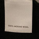 Halogen  Cardigan Sweater Merino Wool Striped Black Gray Cream Large L Photo 6