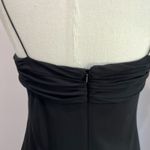 Y2k DressBarn Collection Black Ruffled Bow Sequin Asymmetric Maxi Dress Sz 10 Photo 6