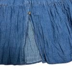Vintage Crazy Cowgirl Tiered Maxi Skirt Concho Button Front Elastic Waist Sz Sm Blue Photo 6