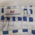 Vineyard Vines Painterly Grid Blue White Faux Wrap Ruffle Mini Skirt Photo 7
