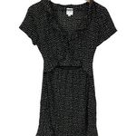 Princess Polly  Tie Front Polka Dot Mini Dress - Black - 6 Photo 0