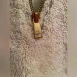 Ralph Lauren Lauren  Cream Polar Sherpa Faux Shearling 1/4 zip pullover; size M Photo 3