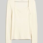 Madewell * Mdwll Angled-Neck Long-Sleeve Top $48 Photo 0