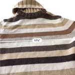 Old Navy Y2K  Lambswool Brown stripe turtleneck sweater size MEDIUM Photo 10