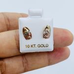 10k gold earrings studs Virgin Mary Studs 10mm Photo 3