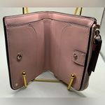 Kate Spade Rare  New York Pink Leather Cherrywood L-Zip Bifold Floral Pup wallet Photo 2