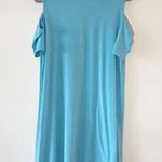 Jon & anna New York Sky Blue Cold Shoulder Dress L Beach Coverup Vacay Cruise Lg Photo 1