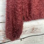Altar'd State Womens Crop Blush Fuzzy Sweater Size Medium Long Sleeve Pullover Photo 2