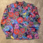 Sugar Lips  Silky Blouse Long Balloon Sleeve Twist Collar Keyhole Opening Bold XS Photo 0