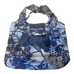 Johnny Was  10.5x17” Blue Floral Reusable Vinyl Vegan SHOPPING BAG TOTE SACK NWOT Photo 1
