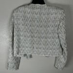 IRO NEW  Silver Metallic Cream Blazer Jacket Cotton Linen Blend Womens 42 Holiday Photo 3