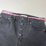 Madewell  Jeans Womens 29 Washed Black Cali Denim Boot Button Fly Cropped 26” Photo 4