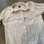 Roots  White & Black Striped Long Sleeve 100% Cotton Dress Women’s Size Small Photo 4