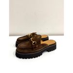 Gucci NWB Suede Horsebit Platform Mules Sandals Washed Brown Women's Size 39.5 Photo 2