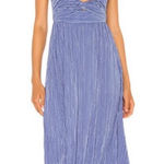 Song of Style Priscilla Pleated Midi Dress XS Lapis Blue Photo 0