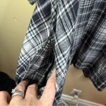 Free People NWT Size Large Embroidered Plaid Flannel Mini Dress Pockets Grunge Photo 4