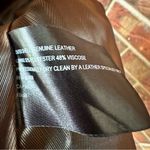 Bernardo  Rich Brown Leather Jacket with Belt Gold Hardware Boho Chic Edgy Moto Photo 14