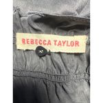 Rebecca Taylor  Silk Cami Top Floral Beaded Accents‎ Black Sleeveless S Photo 7