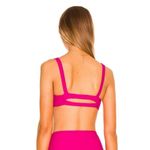 l*space L* Jess Bikini Top in Bougainvillea Pink Ribbed Size D NWT Photo 1