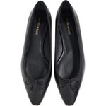 Veronica Beard Women's Size 8 Black Leather Catherine Bow Ballet Flats $345 Photo 0