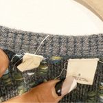 Anthropologie Moth Small Keavy Jaquard Sweater Textured Blue & Green Cardigan Photo 4