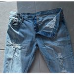 Levis 501 Jeans Womens 33x34 Blue Straight Button Fly Mid Rise Light Wash Denim Size 33 Photo 5