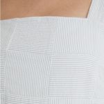 Madewell Cicely Tiered Midi Dress in Patchwork Light Blue Checkered Dress Photo 1