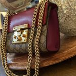 Gucci red and Brown padlock crossbody with Gold Chain Photo 2