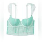 Victoria's Secret Dream Angels Lace Cap-Sleeve Corset Bra Top Mint Size L NWT Photo 3
