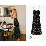 DÔEN silk Maryanna Noir Solstice Sky Dot dress NEW Black Size XS Photo 1