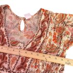 BILA Short Babydoll Dress Women Size XS Paisley BOHO Gypsy Festival Western Orange Photo 10