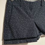Rebecca Taylor Black Leopard Printed Shorts Eyelet Trim- Size 2 Photo 0