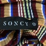 Striped Multicolor Long Sleeve Dress Brown Size undefined Photo 2