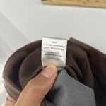 Meshki  Tyra Straight Leg Pants Womens XS Faux Leather Chocolate Brown High Rise Photo 9