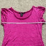 Planet Gold Pink Striped Short Sleeve Tee Photo 2