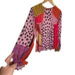 Anthropologie BL^NK LONDON Women’s Miranda Mixed Print Boho Top Photo 4