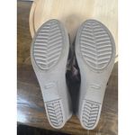 Crocs Leigh-Ann Leather Strap Mini Wedge Women's Size 9 Brown Comfort Sandals Photo 8