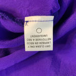 Lavender Brown  Purple Silk V Neck Short Sleeve Casual Top Women's XS Photo 4