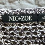 Nic+Zoe  Sweater V-Neck Purple Vivid Vibes Sweater with Side Slits and Front Hand Pocket Size XL Photo 2