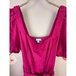 Draper James  RSVP Bright Pink Puff Sleeve Midi Dress - Size - Small Photo 3