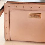 Kate Spade  Pink Leather Clutch w/Wrist Strap & Embellished with Brass Studs Photo 1