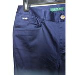 Lauren‎ Ralph Lauren Womens Navy Flat Front Slim Fit Chino Pants Size 10 Blue Photo 4