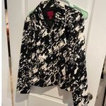 212 collection black and white zip jacket and black skirt size 8 Photo 0