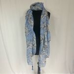 Steve Madden  Hibiscus Blue Scarf Photo 3