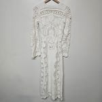 NWT Sea New York Carter White Crochet Wool Long Sleeve Maxi‎ Dress Size XS Photo 2